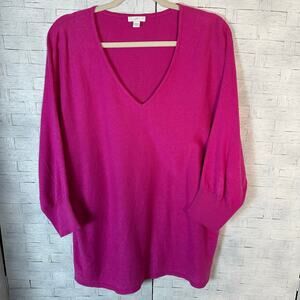 J Jill womens tall sweater pink Dolman Romantic whimsical fairycore feminine ￼